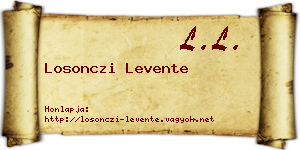 Losonczi Levente névjegykártya