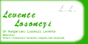 levente losonczi business card